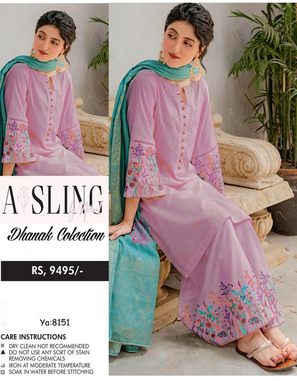 3PC Unstitched Dhanak Suit